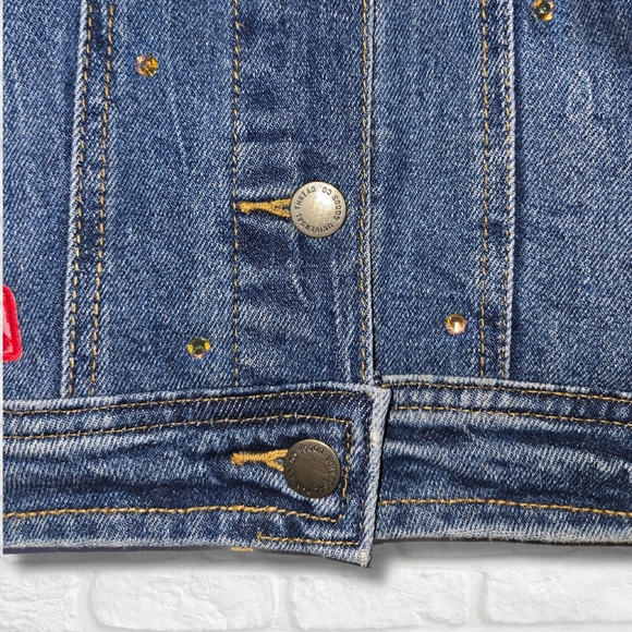 Arizona Diamondbacks Crop Rhinestone Denim Jacket - Picture 6 of 8